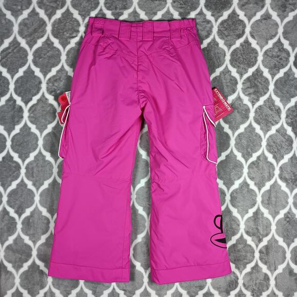 Paul Frank Snow Pants Youth Girls XS Pink Julius Insulated Ski Grow With Me - Picture 2 of 16